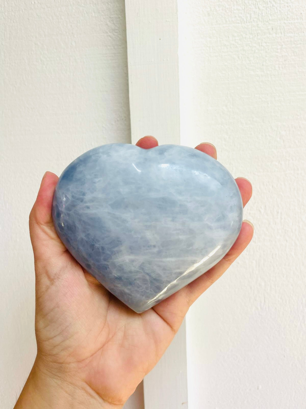 Blue Calcite Heart