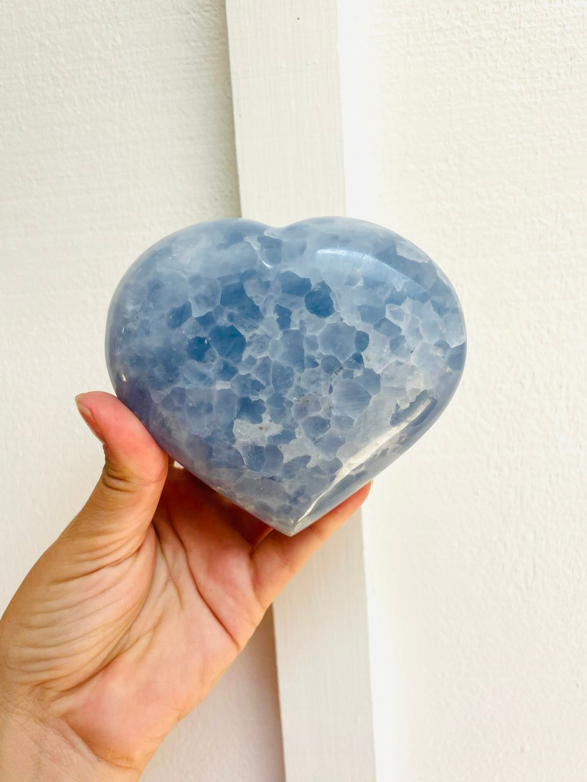 Blue Calcite Heart