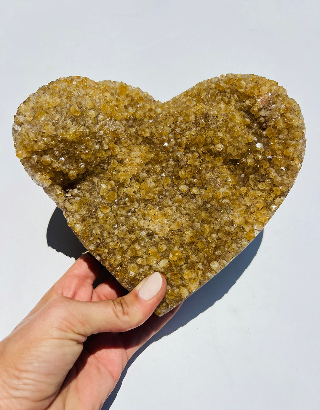 Large Citrine Heart