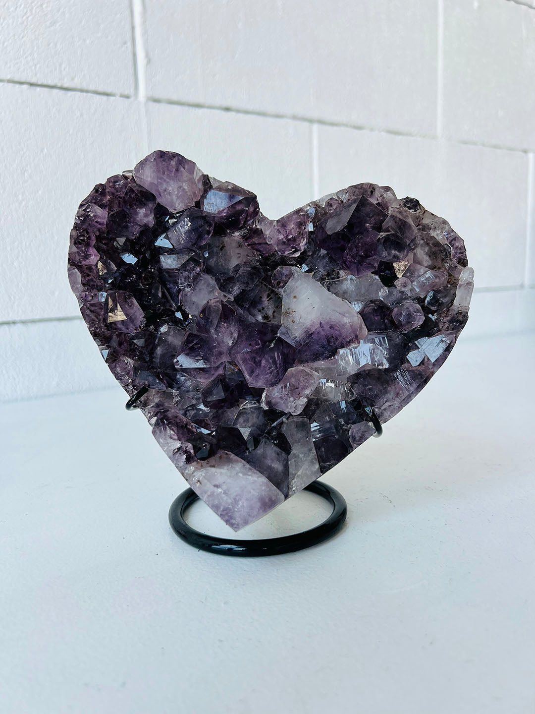 Large Amethyst Heart  COD019