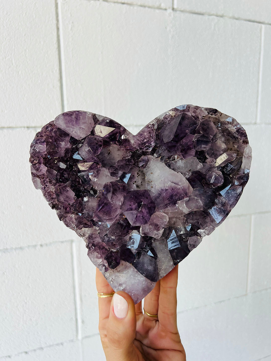 Large Amethyst Heart  COD019