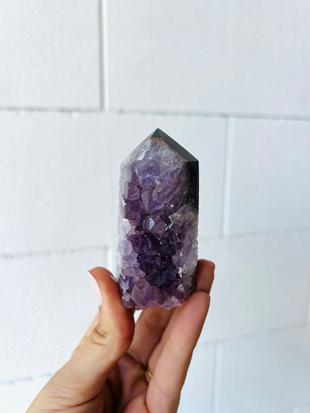 Amethyst with Agate Point