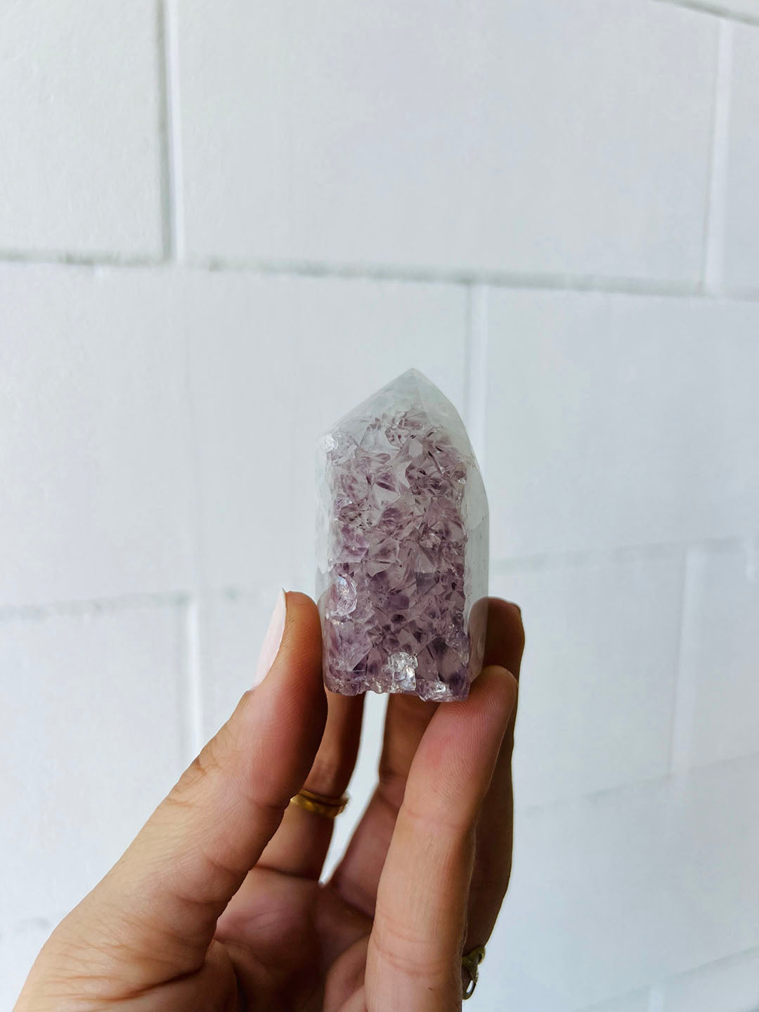 Amethyst with Agate Point