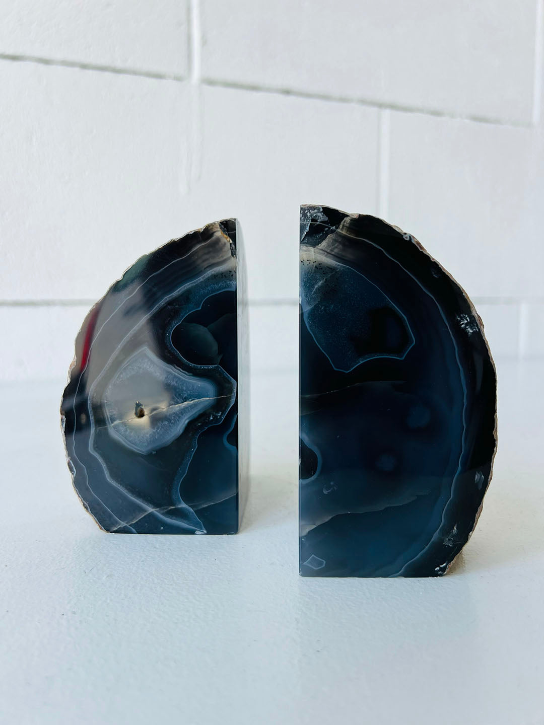 Black Agate bookend