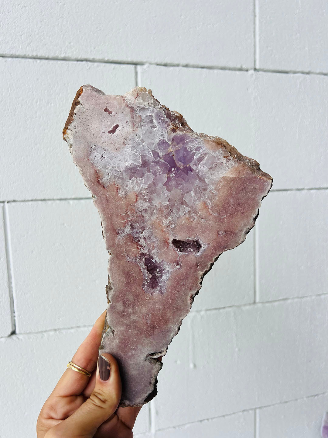 Pink with Purple Amethyst Slab