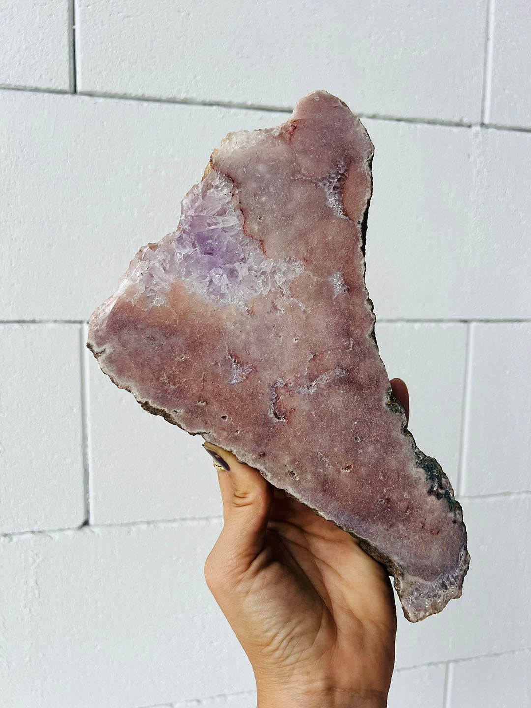 Pink with Purple Amethyst Slab