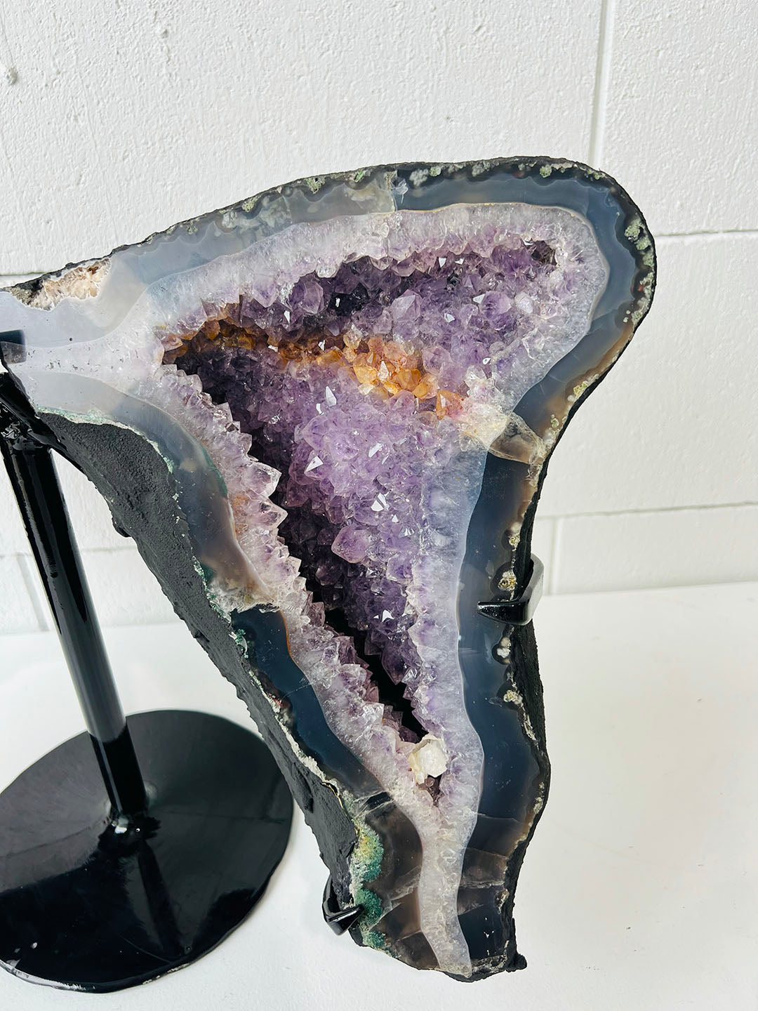 Large Amethyst Butterfly on Stand