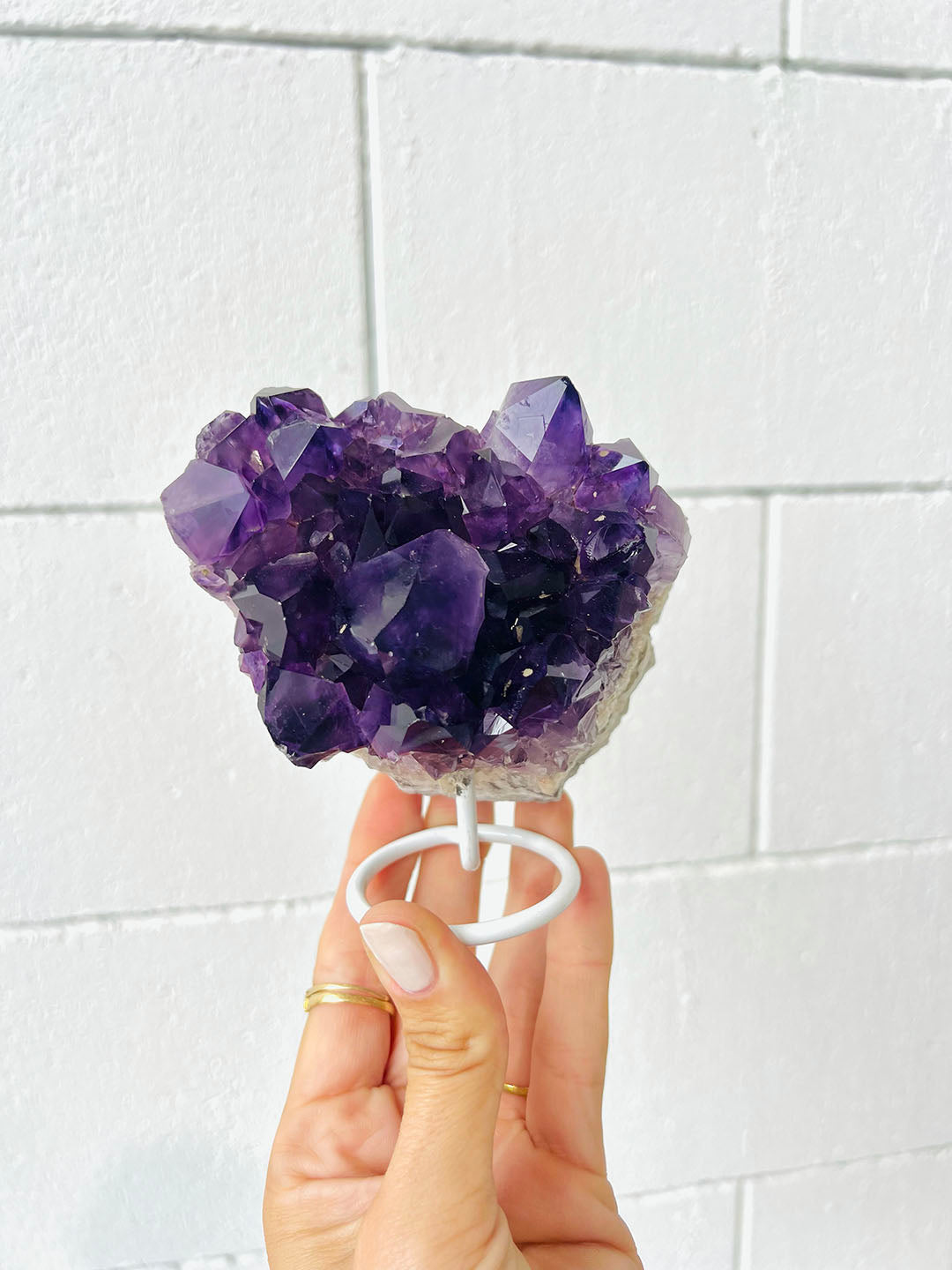 Amethyst cluster on Stand