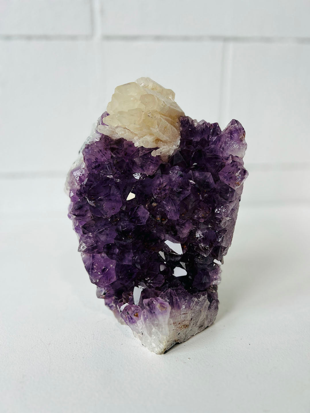 Amethyst with Calcite