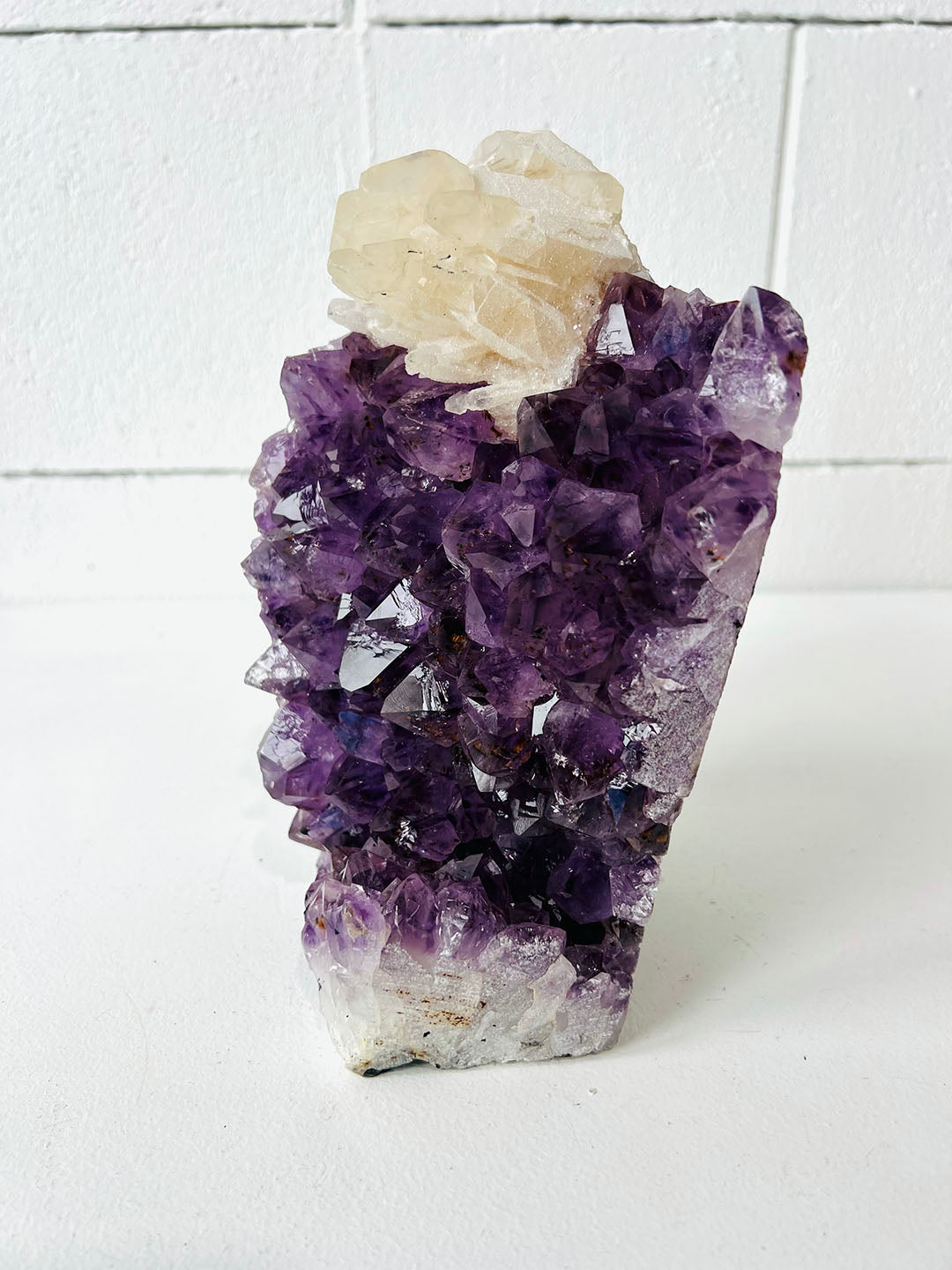 Amethyst with Calcite