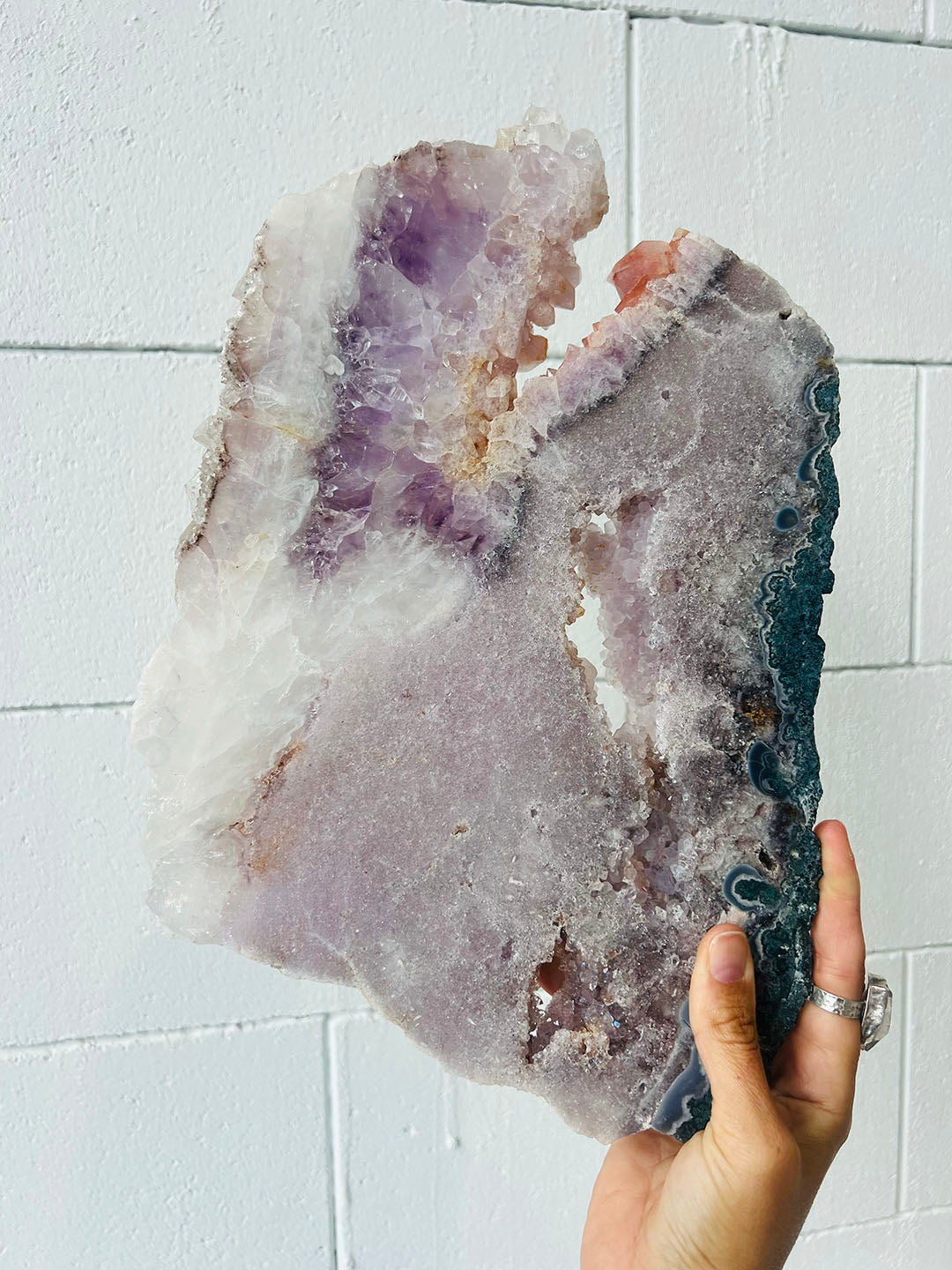 Pink with Purple Amethyst Slab