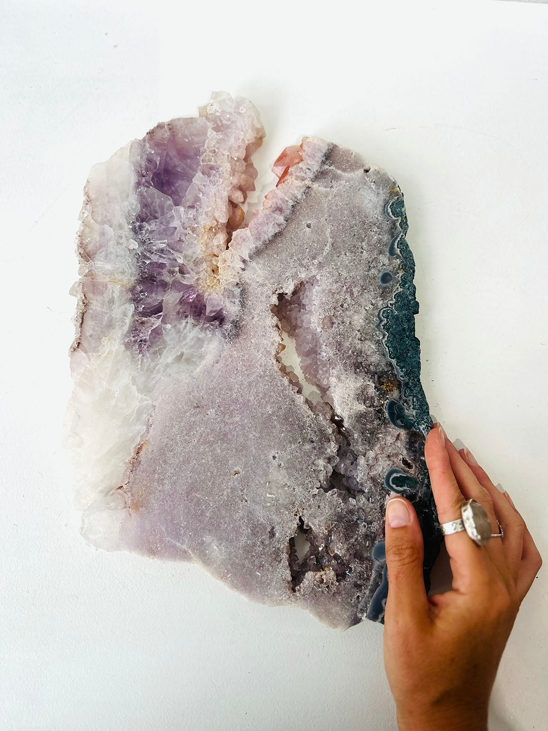 Pink with Purple Amethyst Slab