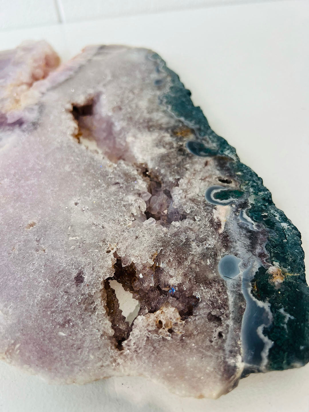 Pink with Purple Amethyst Slab