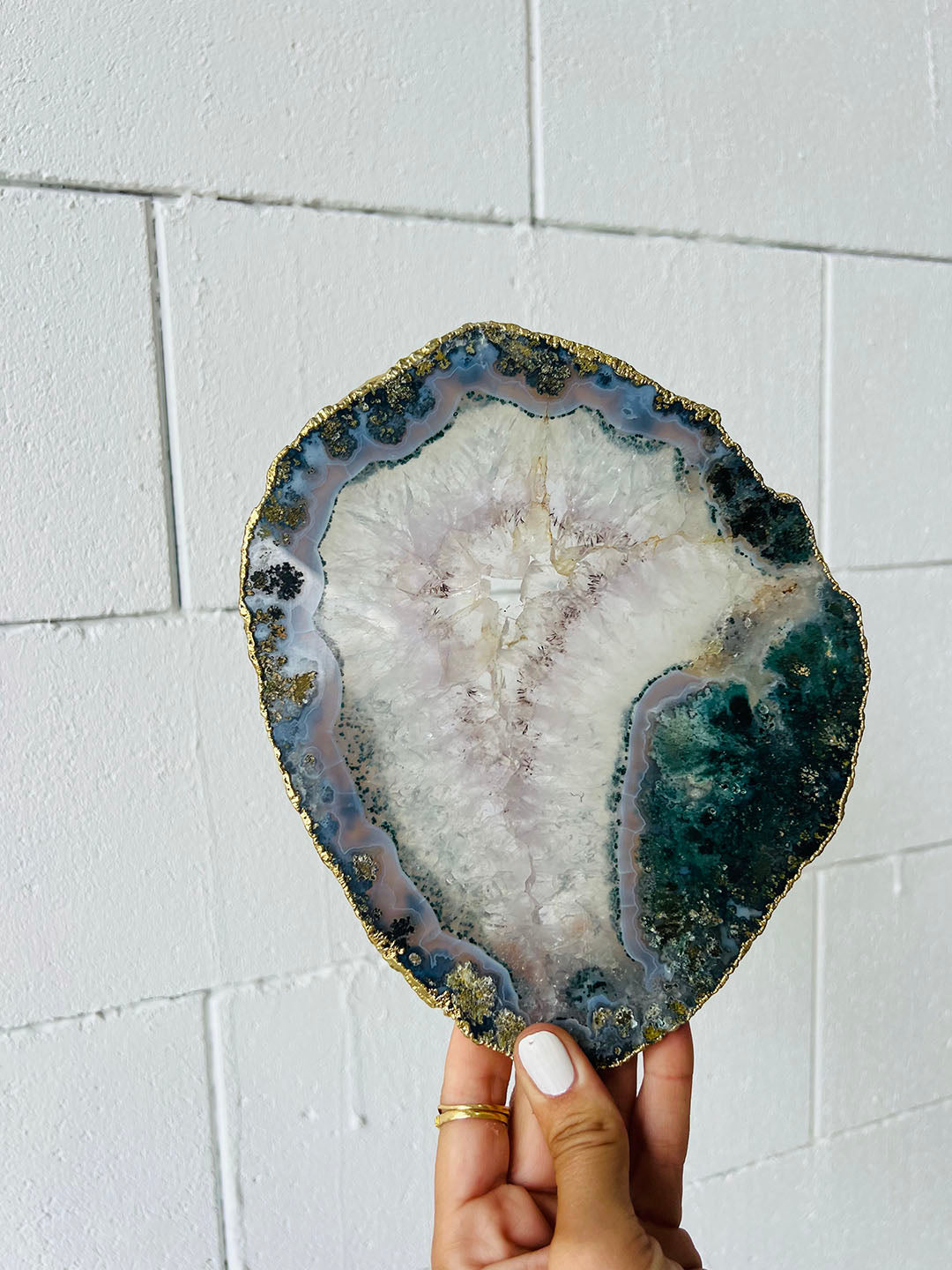 Gold Plated Agate Slab