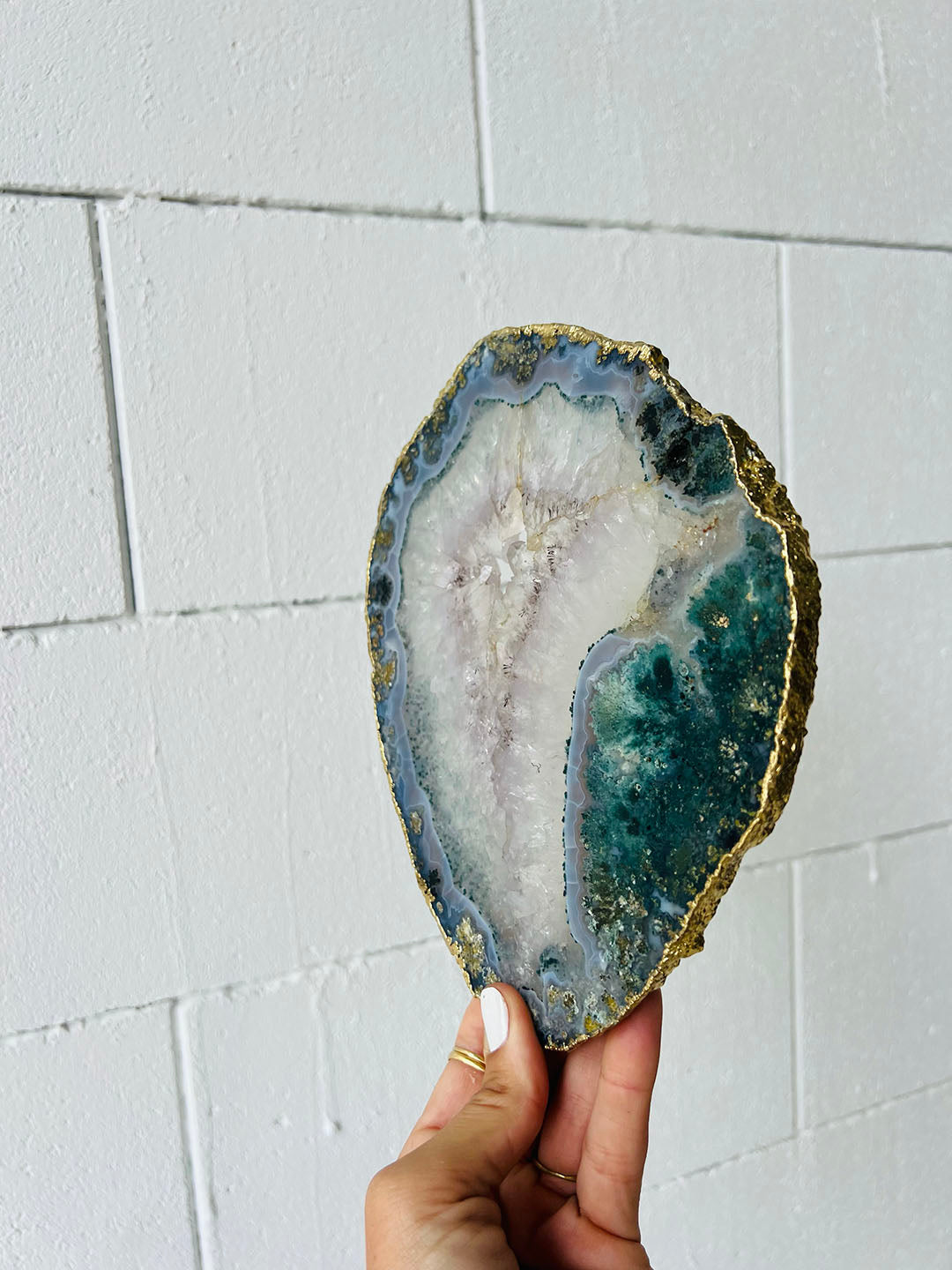 Gold Plated Agate Slab