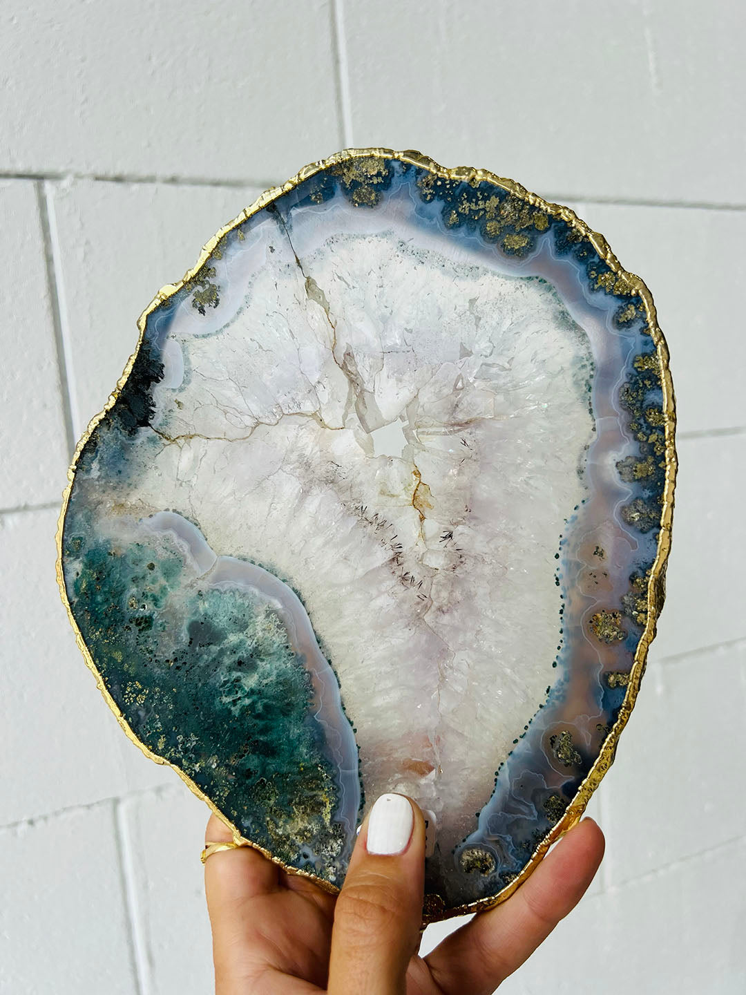 Gold Plated Agate Slab