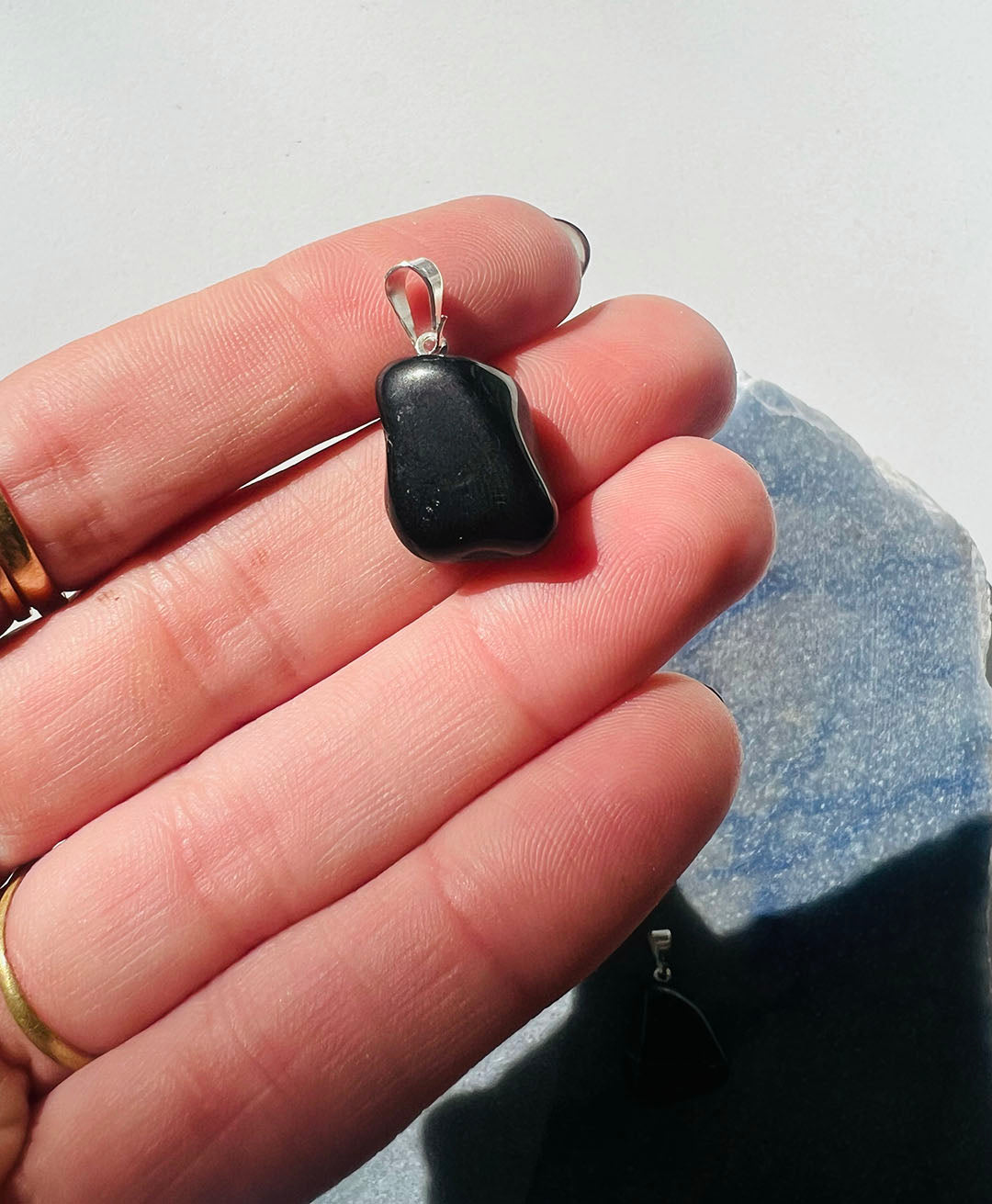 Small Black Tourmaline Pendant