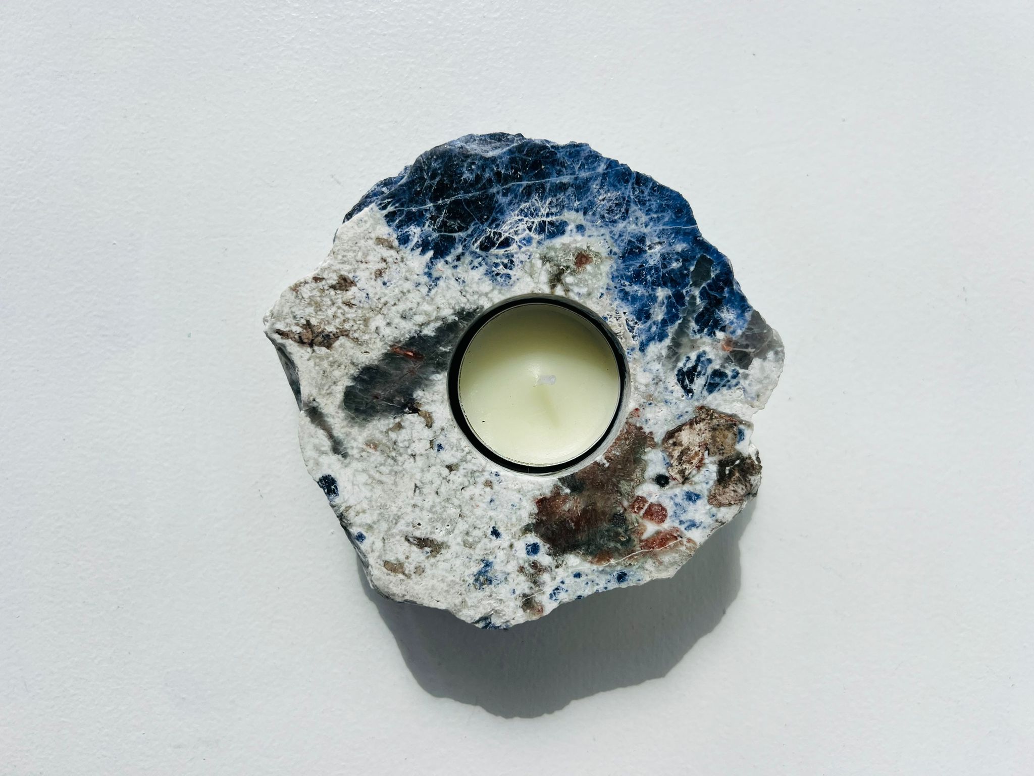 Sodalite Candle Holder