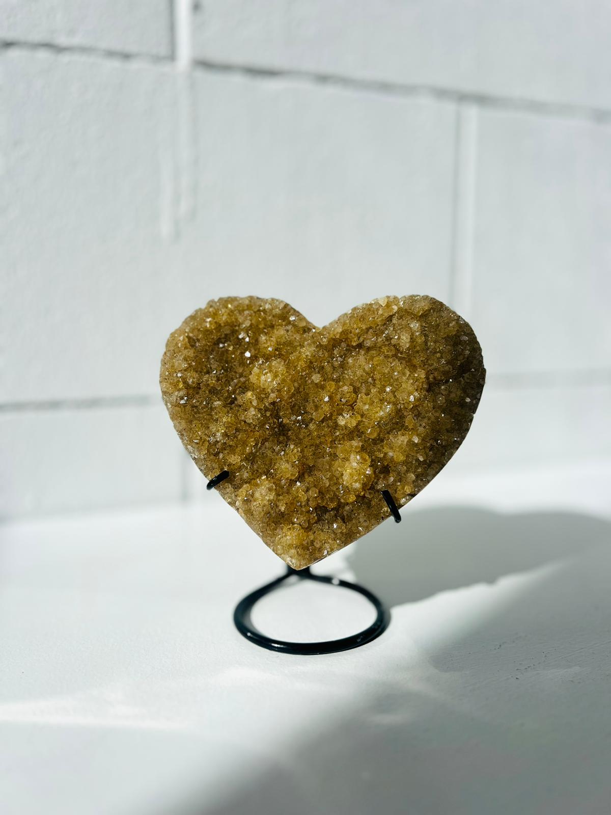 Citrine Heart On Stand