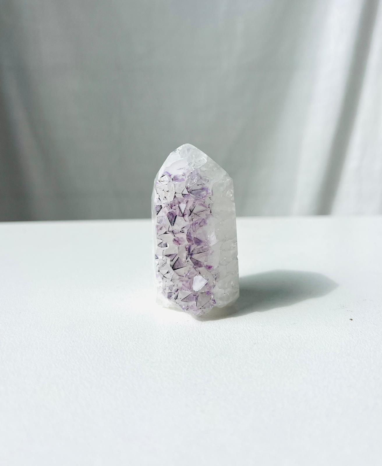 Amethyst with Agate Point