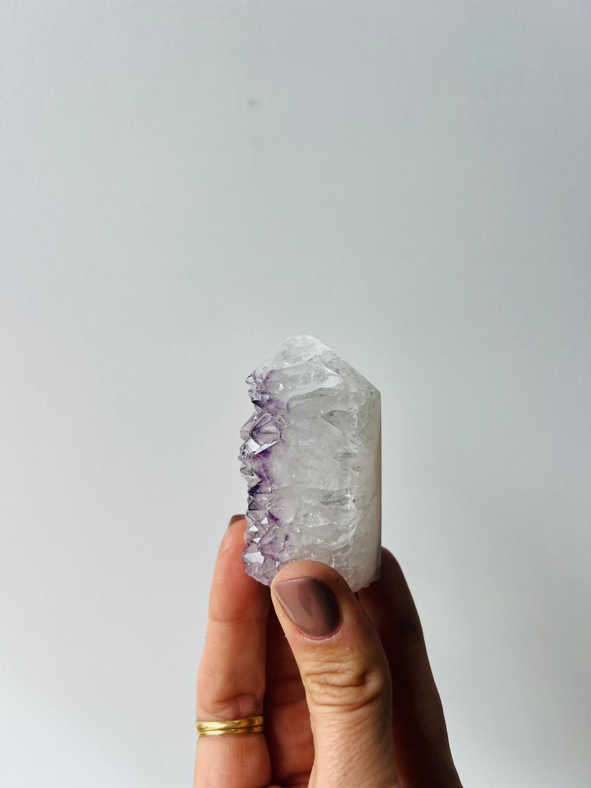 Amethyst with Agate Point