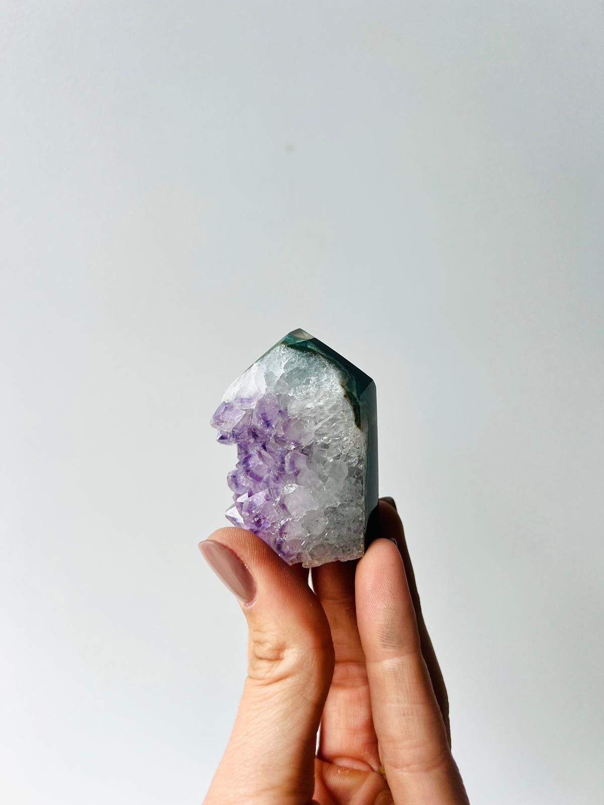 Amethyst with Agate Point