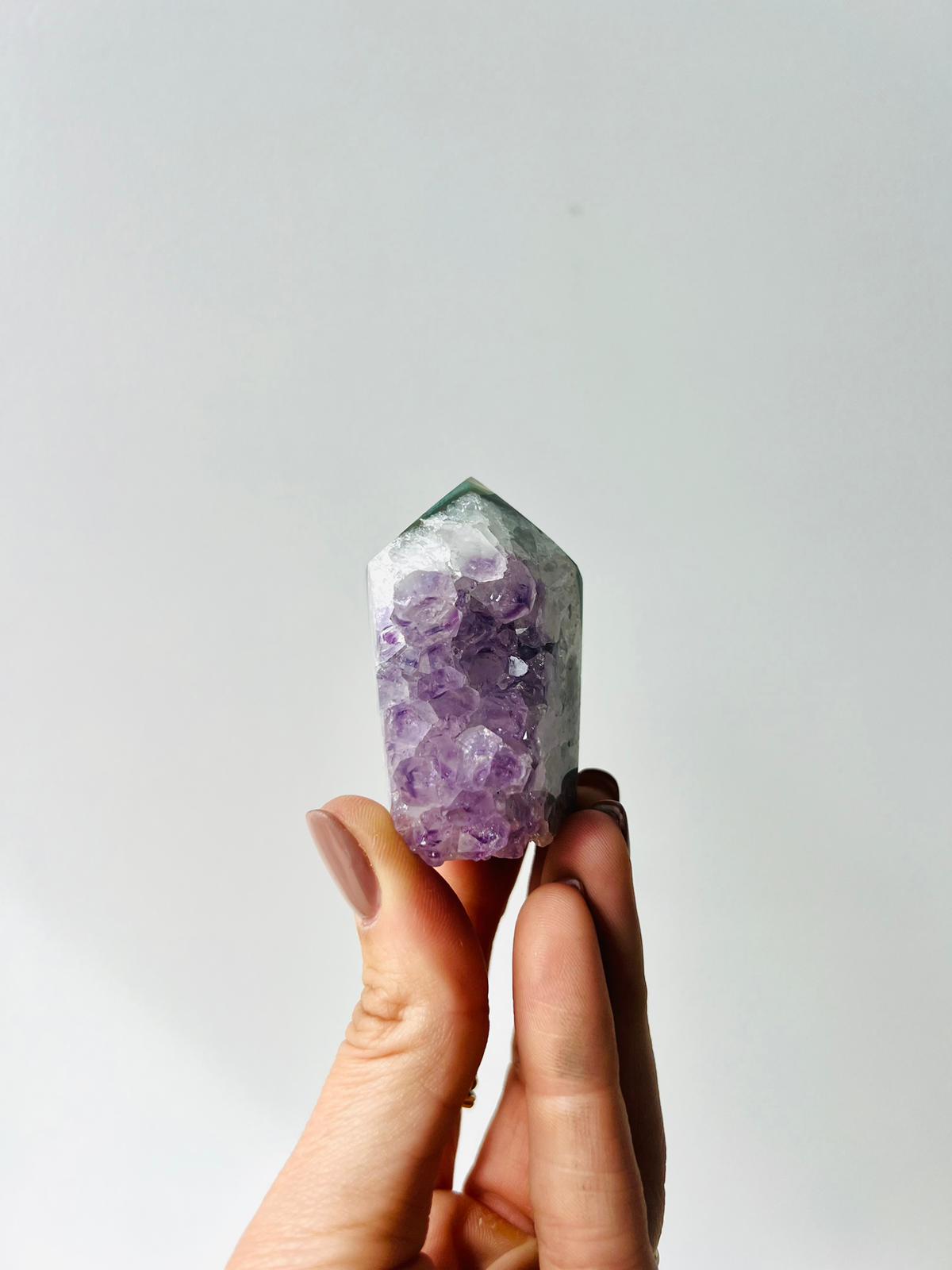 Amethyst with Agate Point