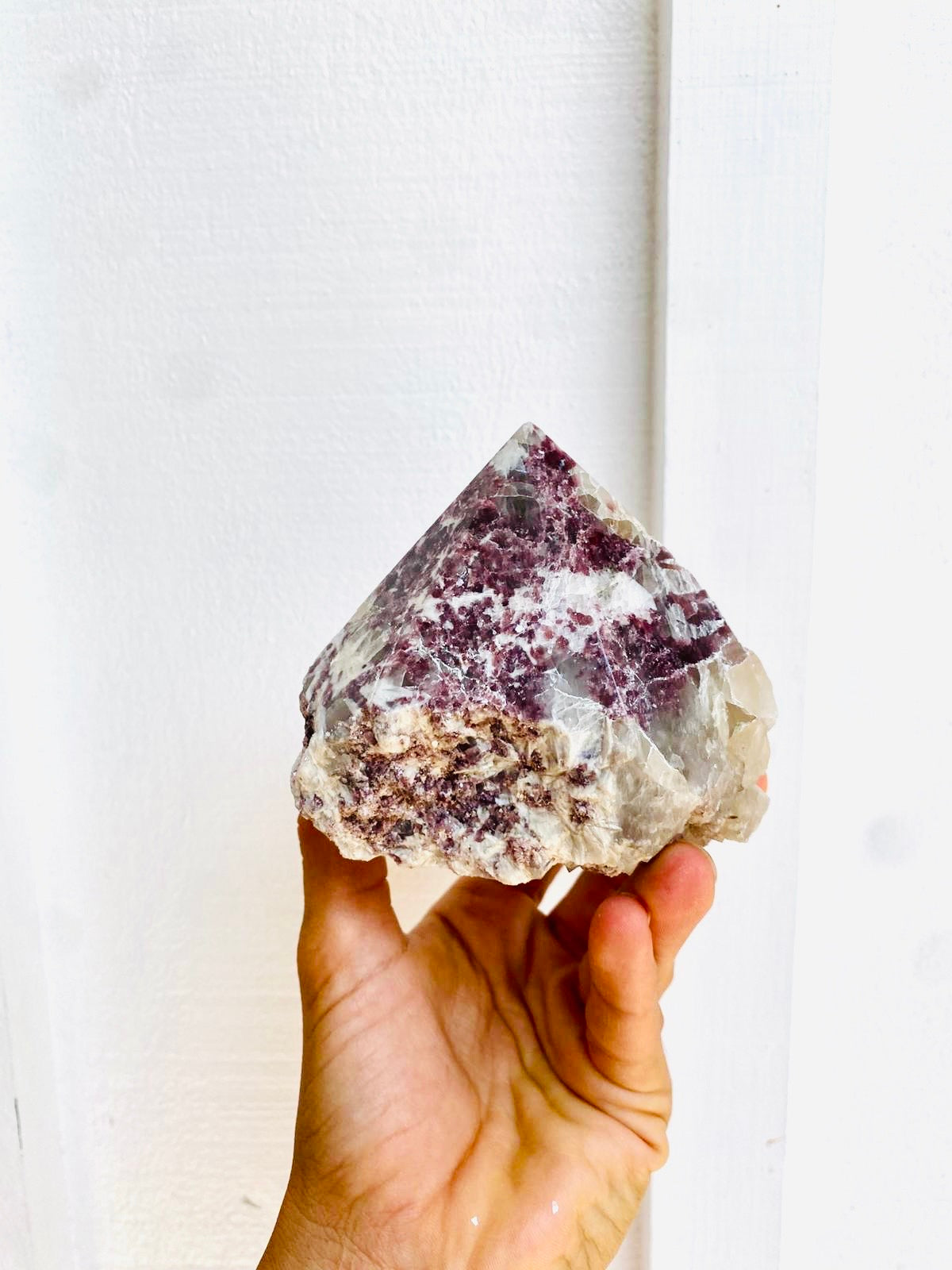 Lepidolite with Calcite 04